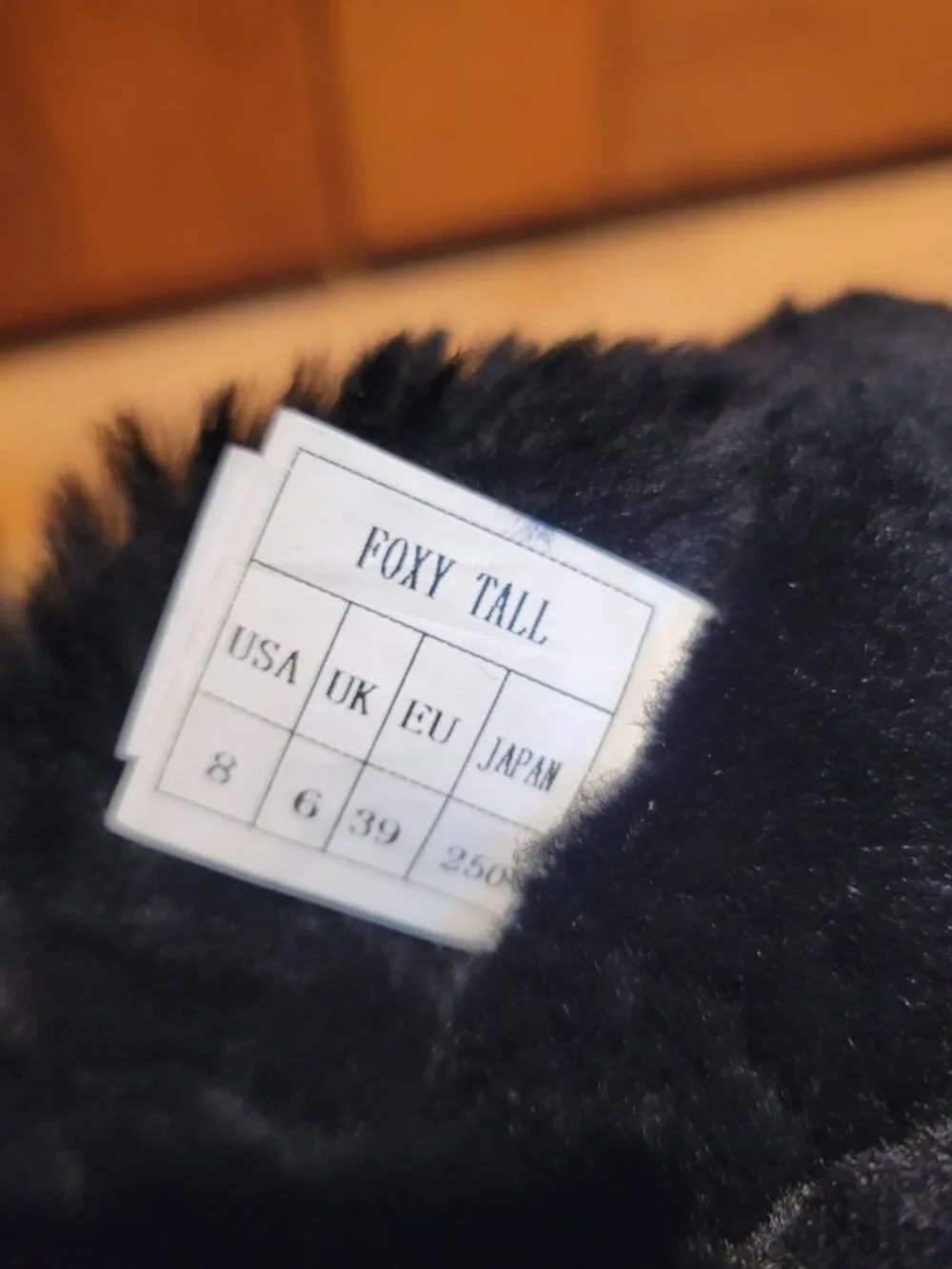 Australia Luxe Collective Black Foxy Tall Fur Shearling Boots SZ 8 Fall Apres